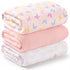 3-Pack Muslin Swaddle Blankets for Newborns Boy,Girl 47x47 Large Cotton Muslin Baby