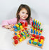 8 1 Set 3 4 5 6 TOWO Wooden Geometric Shapes Stacking Rings and Fractions Boards in Puzzles- Shape Sorter Sorting Toy