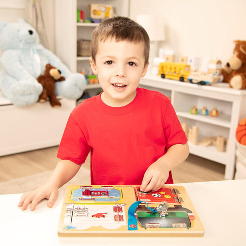 Melissa & Doug Locks and Latches Board - Wooden Educational Toy