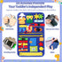 Busy Board Montessori Toys for 1 2 3 4 5 6 Years Old Toddlers Boy Girl Gift, Sensory Learning Toys 10 Pages 32 Activities, Airplane Car Travel Educational Toys for Autism Baby Birthday Gift