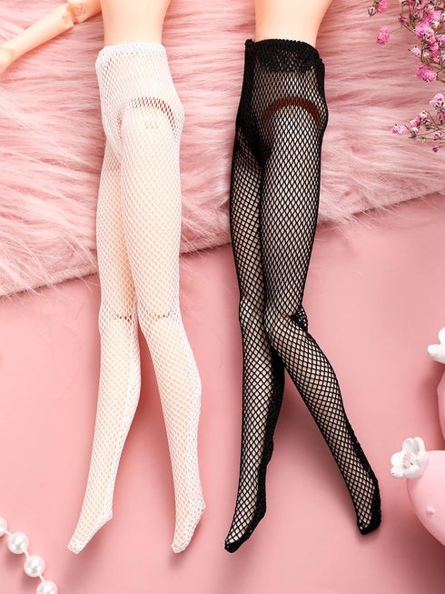 6 Pieces Doll Tights, Handmade Lace Stockings for 12 Inch Dolls, Casual Accessories for Girls DIY Gifts