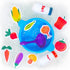 Tub Works Tub Soup Scoop, Strain & Play Toddler Bath Toy | Floating Foam Veggies, Ladle for Scooping & Soup Pot