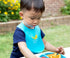 2-Pack Waterproof Silicone Baby Bib – Lightweight Comfortable Easy-Wipe Clean (Green/Blue, Small)