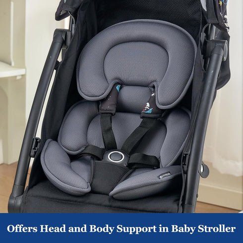 Innokids Infant Car Seat Insert - Grey Head and Body Support Pillow for Newborns to Toddlers