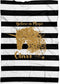 Unicorn Blanket - Black Stripe, Gold Glitter Unicorn Personalized Name Blanket