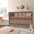 Crane Baby Soft Cotton Fitted Crib Mattress Sheet, Copper Dash, 28”w x 52”h x 9”d for Cribs and Toddler Beds