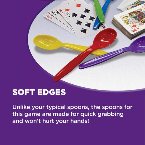 Spoons in a Case, Card Games for Kids, Fun Family Games for 3-6 Players, Ages 7+