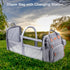 Backpack ISMGN Diaper Bag with Changing Station, Large Diaper Bag, Baby Bag, Multifunctional Diaper Bag, Gray