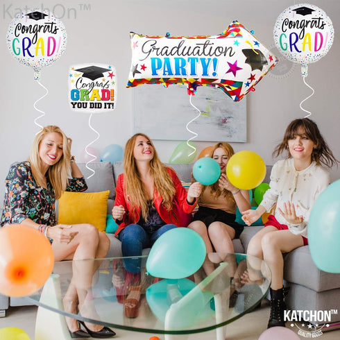 KatchOn Kindergarten Graduation Balloons - 20 Inch, Pack of 4 | Congrats Grad Decorations Class of 2024