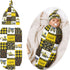 YallLocoMo Personalized Baby Swaddle Blanket for Boys Girls Construction Traffic Car Custom Name