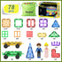 Soyee Magnetic Tiles with 2 Cars, Kids Gifts for 3 Year Old Boys, Educational Toys for Toddlers Age 3-5, Car Train