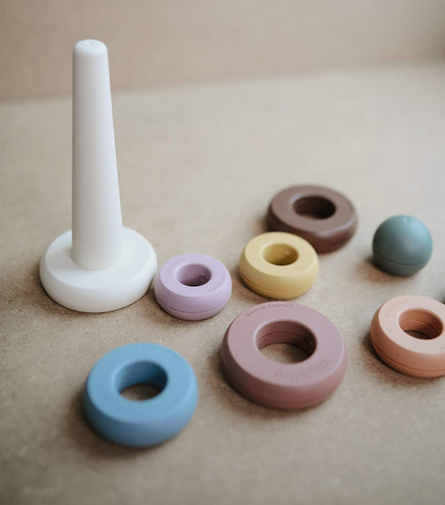 mushie Stacking Rings Toy, Made in Denmark (Rustic)