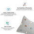 Crane Rainbow Decorative Quilted Baby Pillow