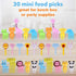 GO FRESH Food Picks for Kids, 30 Pieces Animal Bento Deco Set, Mini Cartoon Toothpick for Baby Showers and Kids Parties