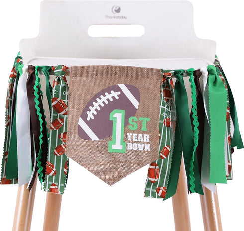 UOAOU Football 1st High Chair Banner - Football 1st/First Birthday Party Decorations,First Year