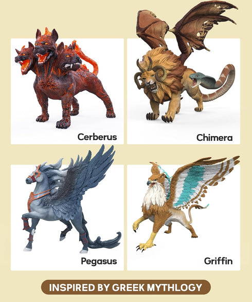 Griffin Hieracosphinx Figurine Collectible Action Figure, 7 Inches Long Statue for Office Table Decorations