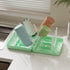 Set 16 Set Portable Baby Bottle Brush with Multiple Brushes,Soap Dispenser, Foldable Bottle Drying Rack for Bottles