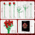 eafzv Set Mother's Day Roses Flower Bouquet Kit, Red Rose Building Flower Bouquet Kit for Adults & Kids, DIY Artificial