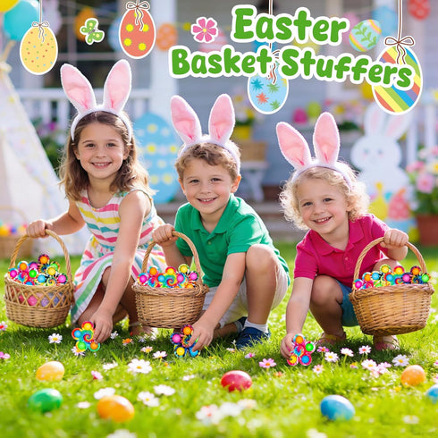 24 Pack 4-8-12, 3-5, Gigilli Party Favors Fidget Spinners for Kids Goodie Bags Easter Basket Stuffers for Kids ADHD Pop