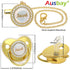 Set Personalized Pacifier with Name, BPA Free, Bling Gold Silver Pink Rose Gold Luxurious Ideal Gift for Newborns