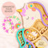 Story Magic Unicorn Bead Set, Create Your Own Magical Jewelry with 100+ Large Hole Wood Beads for Kids