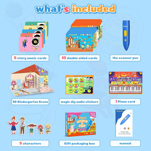 3-5, 4-8, Interactive Search and Find Activity Books for Kids Ages Toddler Travel Games Toys for Car Airplane, Road