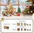 2025 Set 14+ (1763PCS) PLAXSOON Christmas Gingerbread House Courtyard Mini Building with Lights, Christmas Village