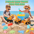 35PCS 3 Bucket,3 2 3-10 Beach Toys for Kids Sand Toys with Collapsible Dump Truck,Beach Shovel,Sand Castle Building
