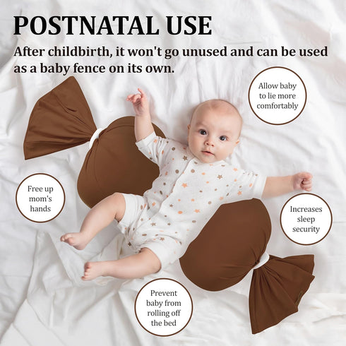 TADO MUSLIN Pregnancy Pillow for Pregnant Women - Adjustable Full Body Maternity Pillow for Sleeping - Support