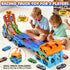 3, 4, 5, 6, 7, 8 6 Truck Car Toys for Years Old Kids, Carrier Truck Race Track Toys, Foldable Transport Car Toys
