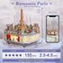 Tonecheer Wooden Music Box Puzzle for Adults, DIY Rotating Music Box Kit, Romantic Paris