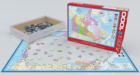 1000-Piece Canada Map Puzzle - EuroGraphics