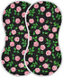 GOODOLD Black Rose Pattern Muslin Baby Burp Cloths - Super Absorbent and Soft