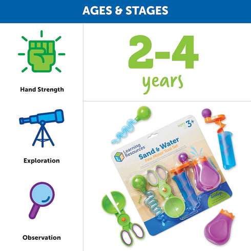 Learning Resources Sand & Water Fine Motor Set - Fidget Toys, Toddler Daycare Essentials for Kids