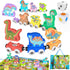 ORBRIUM Wooden Train Set Magnetic Dinosaur Trains Montessori STEM Toys Number Counting