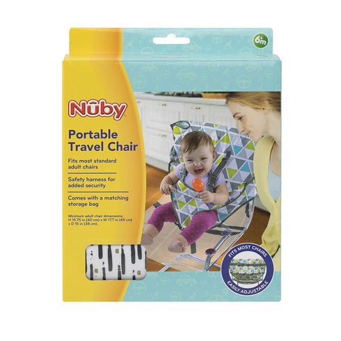 Nuby On The Go Toddler Portable Travel Chair: Adjustable Straps for Babies and Toddlers, Folds for Storage