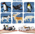 RCOMG 14PCS Mini Arctic Animal Figures, Realistic Sea Animals Toys Playset with Reindeer, Penguins, etc.