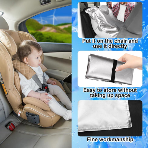 NNG 2Pcs Baby Car Seat Sun Shade Cover,Infant Car Seats Heat Protector,Baby Travel Accessories to Keep Toddler Seats at