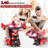 3-5 6-8, 2.4GHz, 360 1:16 Headlight,3-8 Qumcou Transform Remote Control Car, RC Cars for Boys Age One-Button Transform