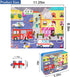 100 4-8 LELEMON Pieces Jigsaw Puzzles in a Metal Box for Kids Age for Boys Girls Toy Puzzles Fire Truck Ambulance