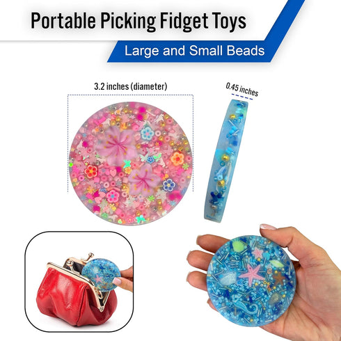 Generic 2 Picky Pad Pcs - Multicolor Fidget Pads, Fidget Toy for Skin Picking, Trichotillomania & Dermatillomania, ADHD