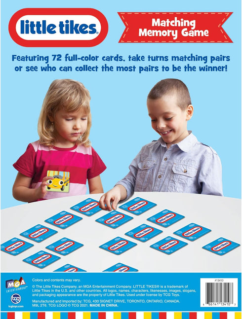TCG Toys Little Tikes - Memory Matching Card Game - Featuring 72 full color pieces - Promote and Improve Memory & Sensory Development Skills. Great Gift for Boys and Girls Over Age 3.