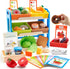 lalalark Playset, 6 JOVA Play Food for Toddlers, Kids Grocery Store Pretend Kitchen Food Toy with Storage Shelves