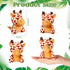 HyDren 24 Pcs Mini Stuffed Forest Animals, 4.8 Inch Plush Jungle Toys for Classroom Gifts, Stocking Stuffers