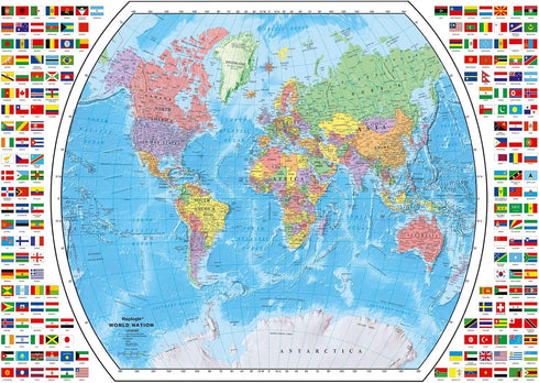 Ravensburger Political World Map 1000 Piece Jigsaw Puzzle for Adults - 12000664
