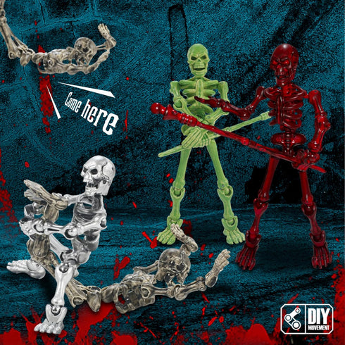6 Pack T13 Set, Dummy 13, 13 3D Action Figures Skeleton Action Figure, Titan Mini Skeletons, Action Figures for Boys