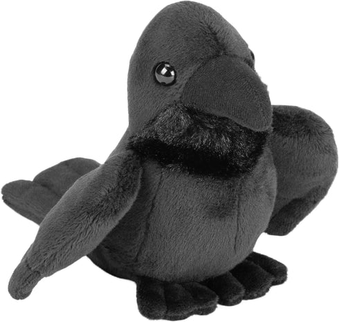 Wild Republic Pocketkins-Eco Raven, Stuffed Animal, 5 inch, Plush Toy, Eco-Friendly