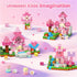 Laoren 4-12 Castle-150pcs) Magnetic Building Blocks, STEM Toys Educational Magnet Cubes for Kids Ages (Pink
