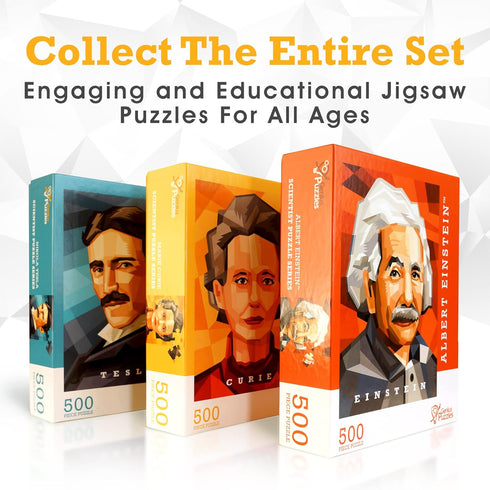 Marie Curie Jigsaw Puzzle - 500 Puzzle Pieces, Chemistry Puzzles as Science Gifts for Kids & Adults