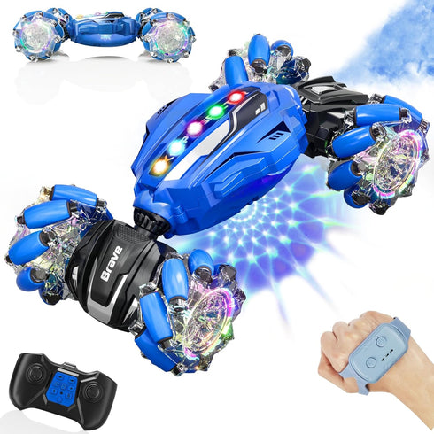 6-12, 4WD 360Rotation 6 7 8 9 10 11+ Gesture Sensing RC Stunt Car - Boys Toys Age Hand Controlled Remote Control Car